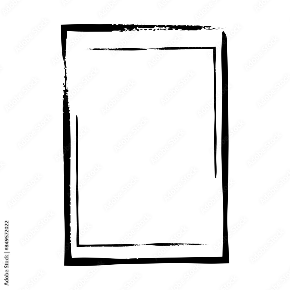 Frame border grunge texture, shape icon for decorative vintage doodle element for design in vector illustration Frame border grunge texture, shape icon for decorative vintage doodle element for design in vector illustration