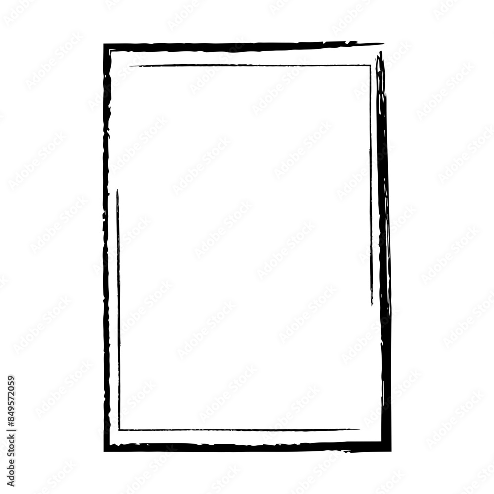 Frame border grunge texture, shape icon for decorative vintage doodle element for design in vector illustration Frame border grunge texture, shape icon for decorative vintage doodle element for design in vector illustration