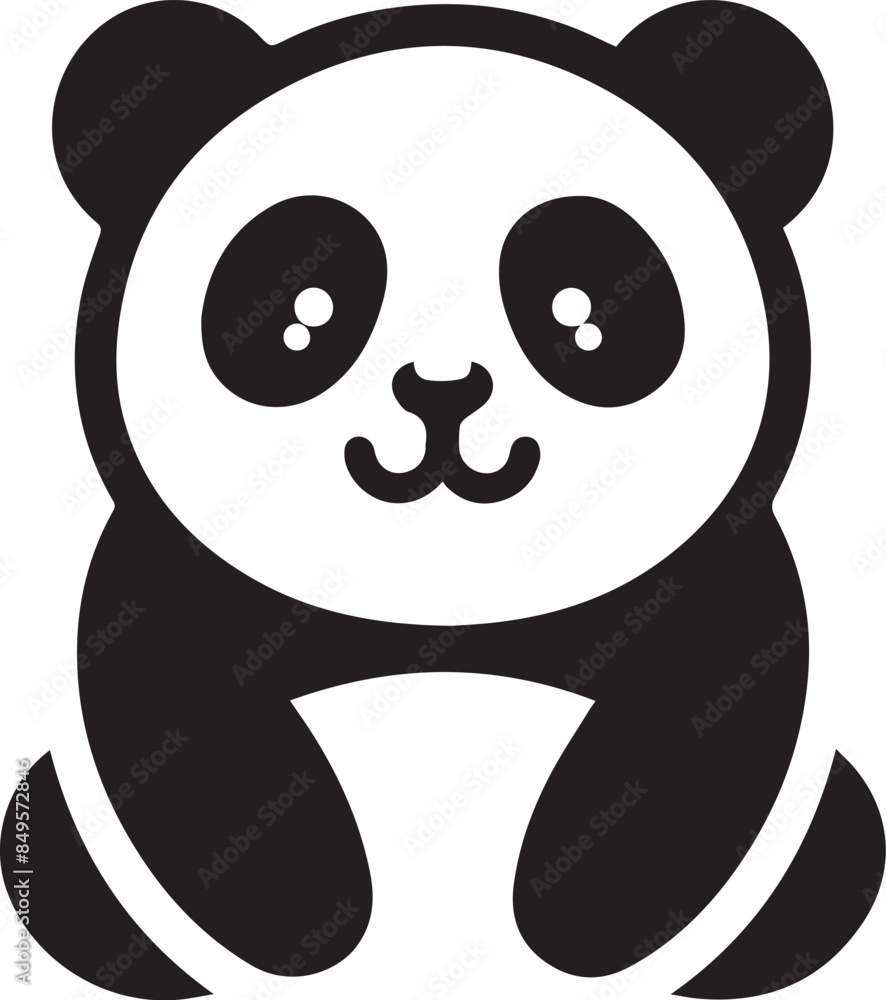 Vector illustration of panda isolated on white background Vector illustration of panda isolated on white background