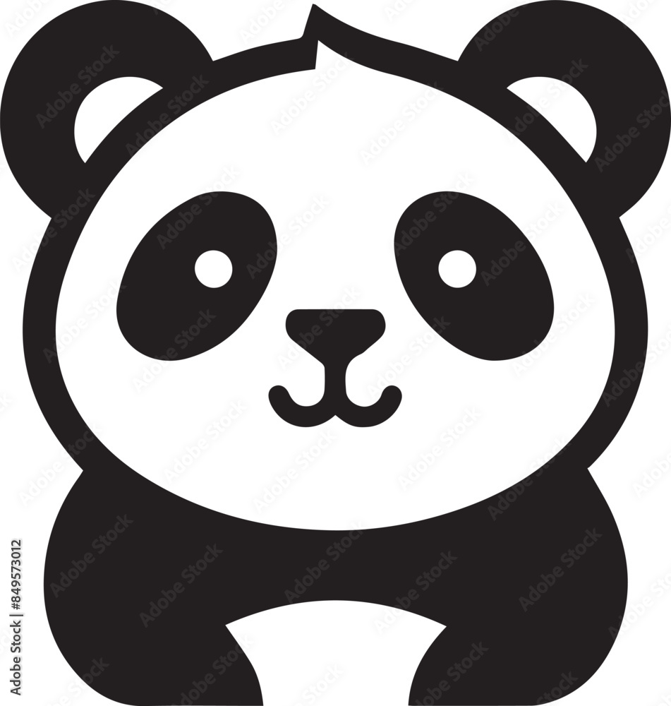 Vector illustration of panda isolated on white background Vector illustration of panda isolated on white background