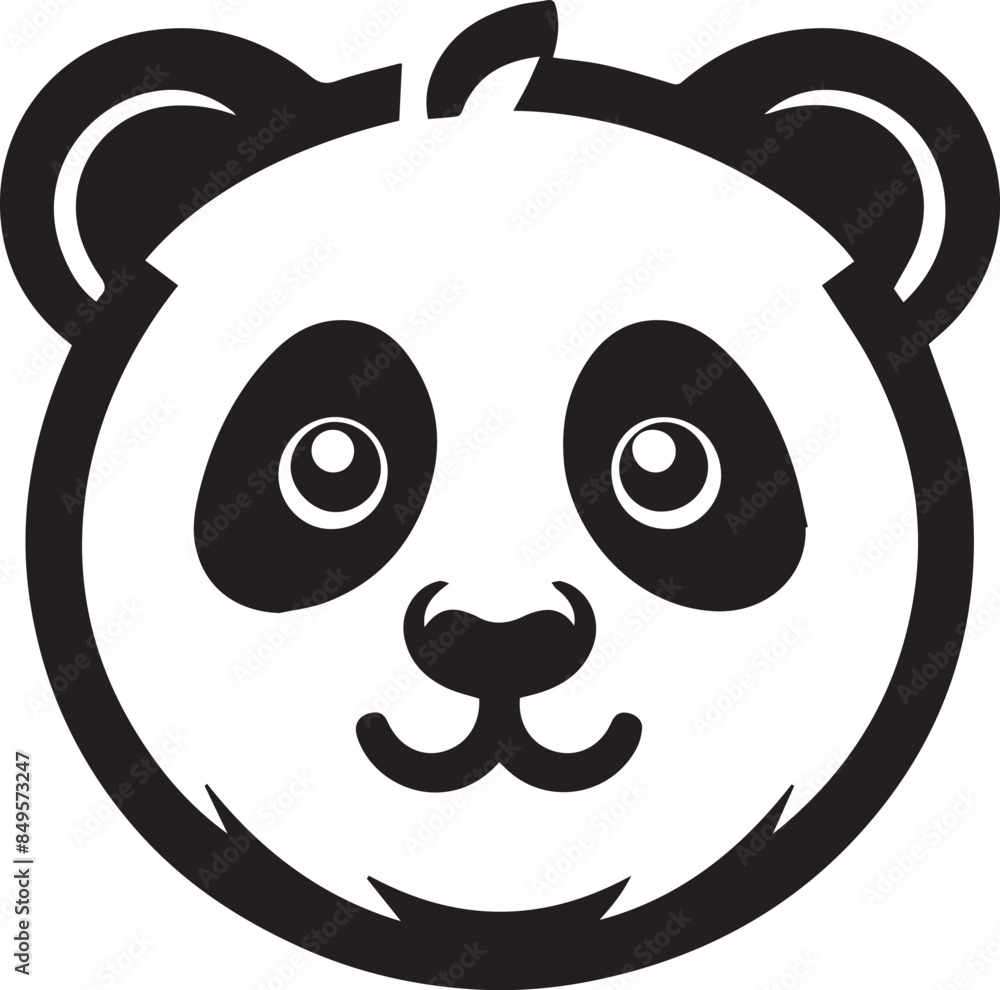 Vector illustration of panda isolated on white background Vector illustration of panda isolated on white background