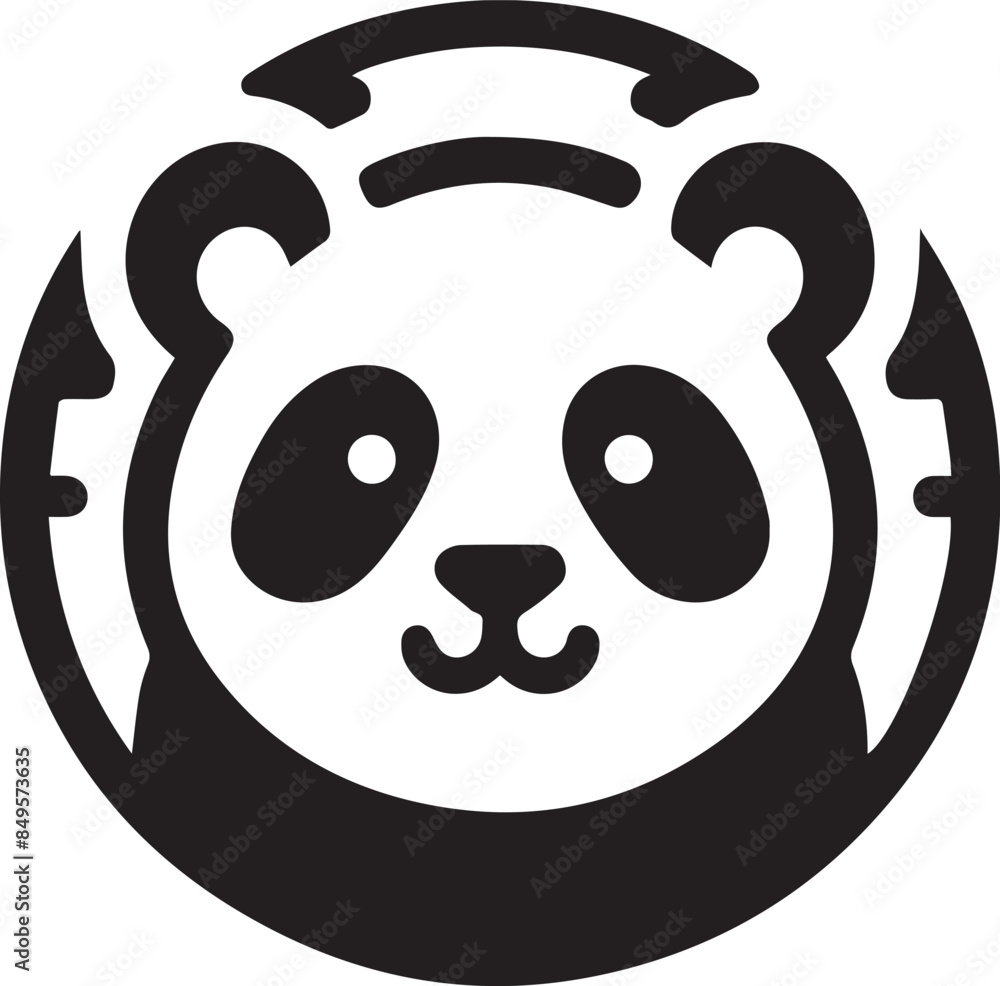 Vector illustration of panda isolated on white background Vector illustration of panda isolated on white background