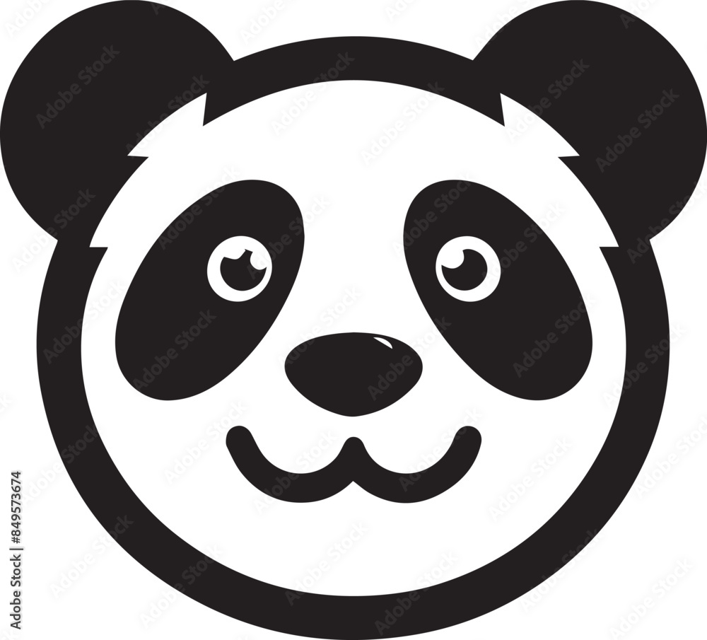 Vector illustration of panda isolated on white background Vector illustration of panda isolated on white background
