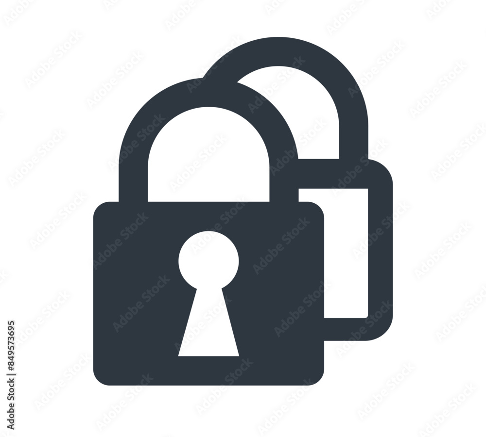 Double lock symbol. Double lock symbol.