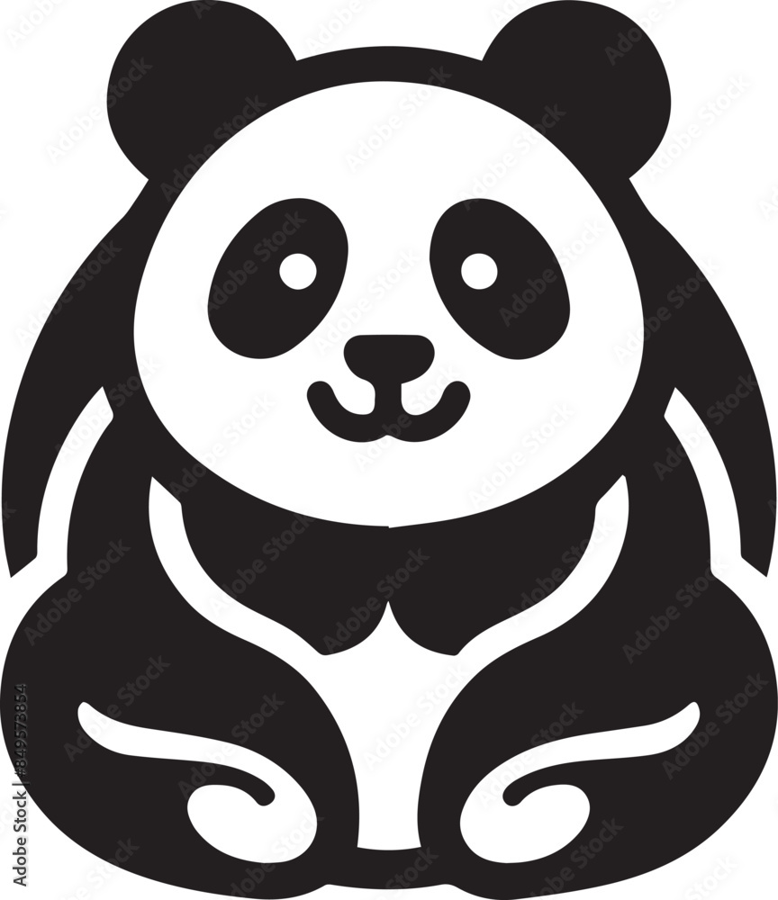 Vector illustration of panda isolated on white background Vector illustration of panda isolated on white background
