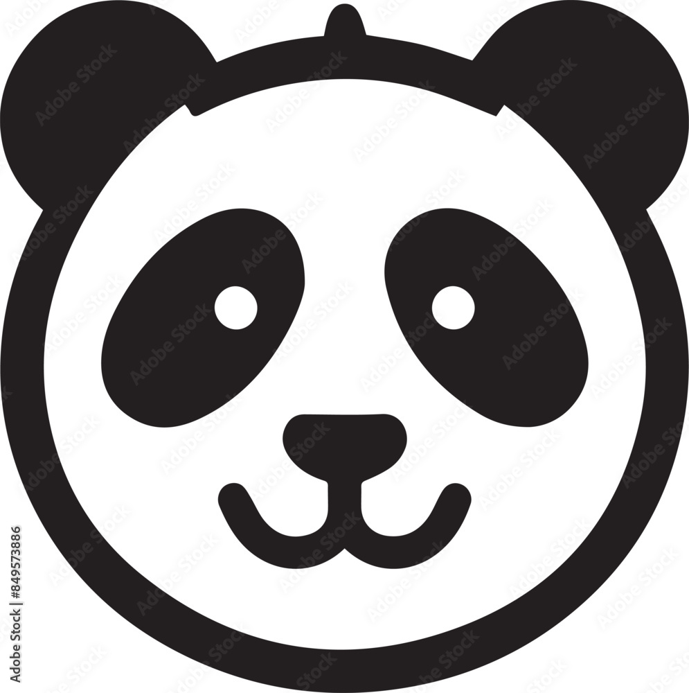 Vector illustration of panda isolated on white background Vector illustration of panda isolated on white background