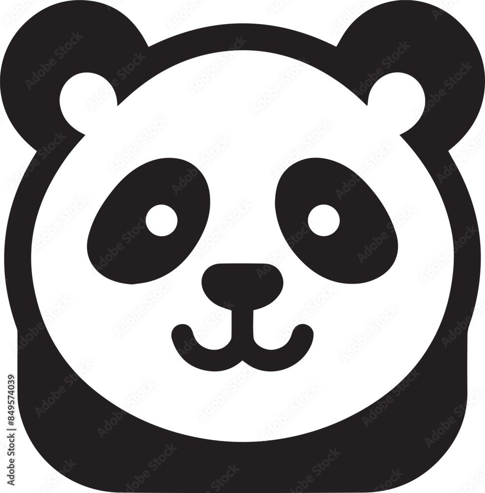 Vector illustration of panda isolated on white background Vector illustration of panda isolated on white background