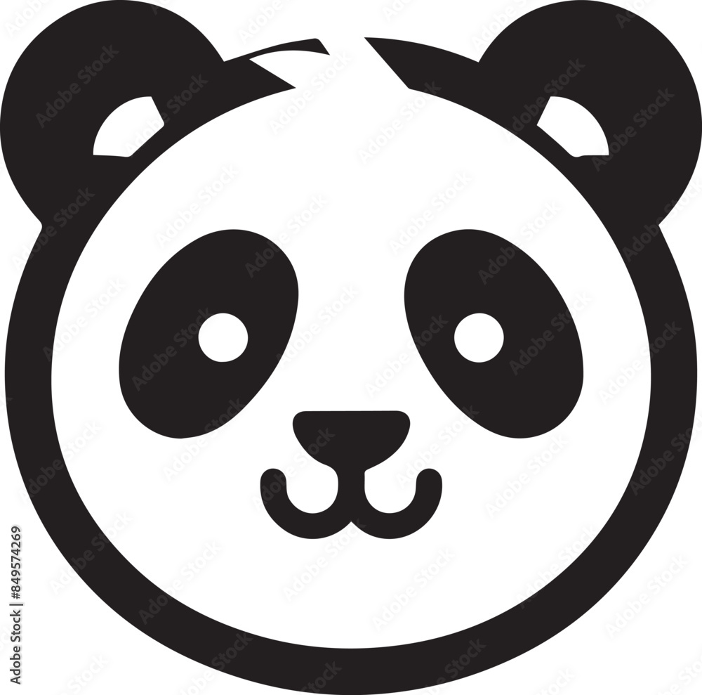 Vector illustration of panda isolated on white background Vector illustration of panda isolated on white background