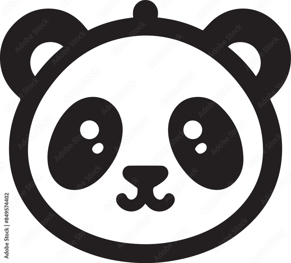 Fototapeta premium Vector illustration of panda isolated on white background