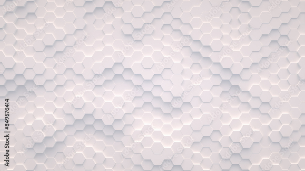 Fototapeta premium Abstract white background from hexagons