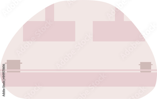 Vector illustration construction helmet isolated white background light colors. Safety equipment construction workers, engineers, industrial laborers. Protective headgear workplace safety, featuring
