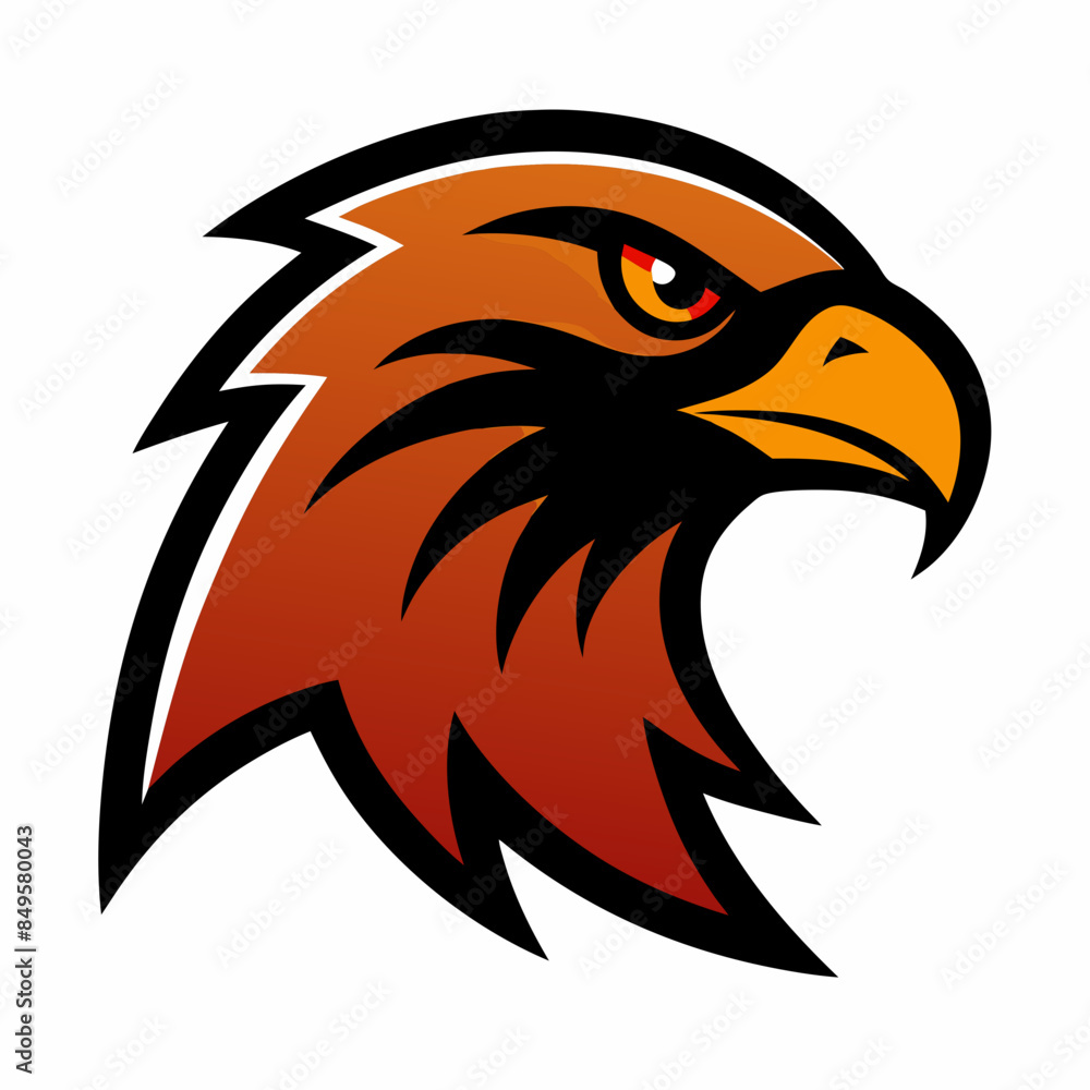 Obraz premium Hawk animal vector logo artwork svg