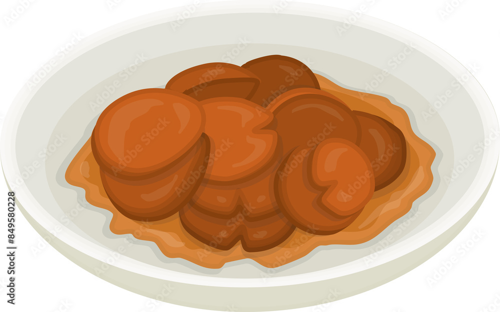 Indonesian Food Semur Jengkol Illustration Indonesian Food Semur Jengkol Illustration