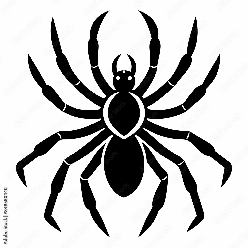 Crab Spider vector silhouette illustration svg file Crab Spider vector silhouette illustration svg file