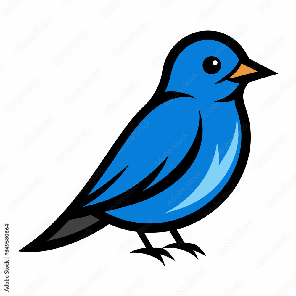 Fototapeta premium Eastern Bluebird vector illustration svg file