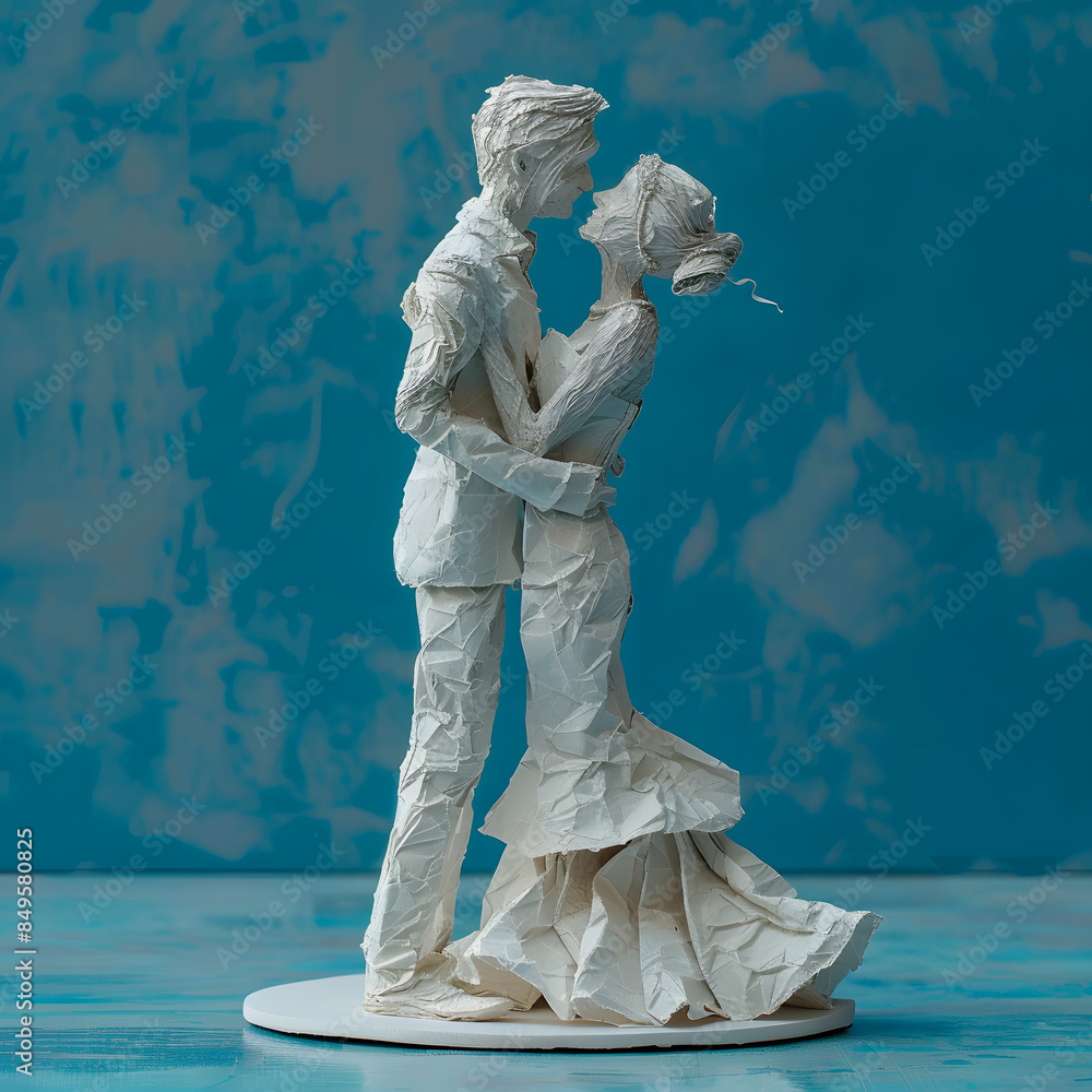 Φωτογραφία Wedding, marriage union, wedding vows, love, man and woman in long dress hugging and looking at each other