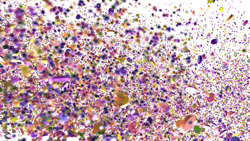 Sunburst and colorful confetti background frame illustration Sunburst and colorful confetti background frame illustration