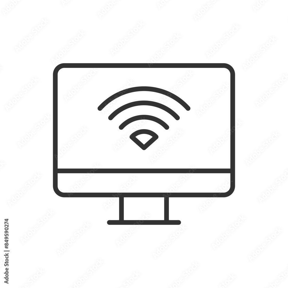 Computer WifI Icon Computer WifI Icon