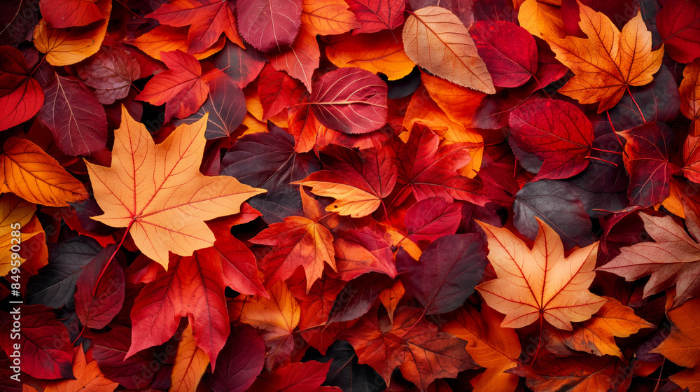 Red autumn leaves background Red autumn leaves background