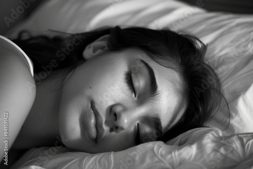 Close-Up of Peaceful Sleeping Girl