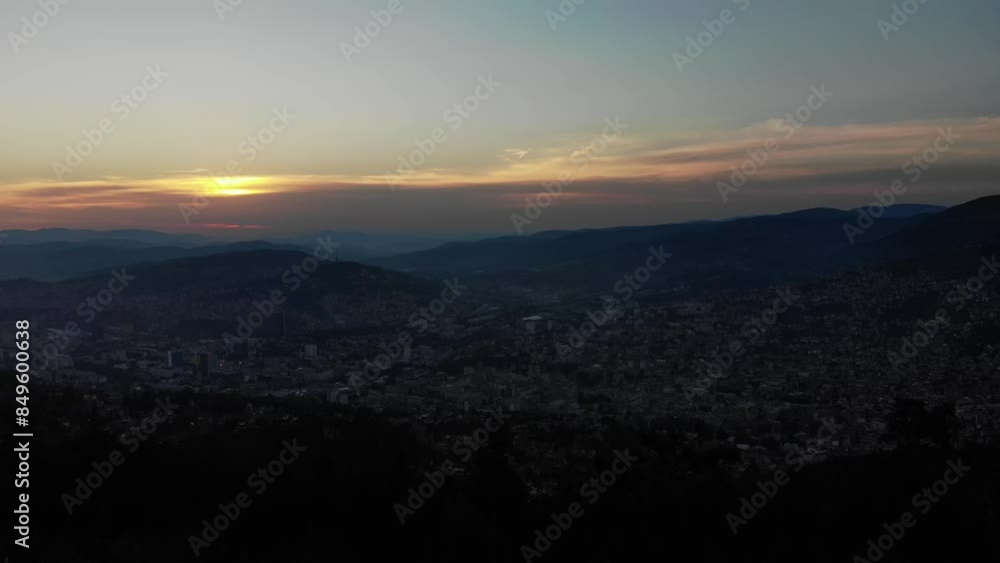 Aerial video over the city of Sarajevo Bosnia Herzegovina Aerial video over the city of Sarajevo Bosnia Herzegovina