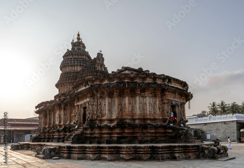 Sri Sharadamba Temple is a famous Hindu temple dedicated to Goddess Sharadamba in the holy city of Sringeri. Karnataka, India. photo