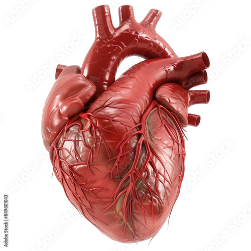 Human heart on transparent background