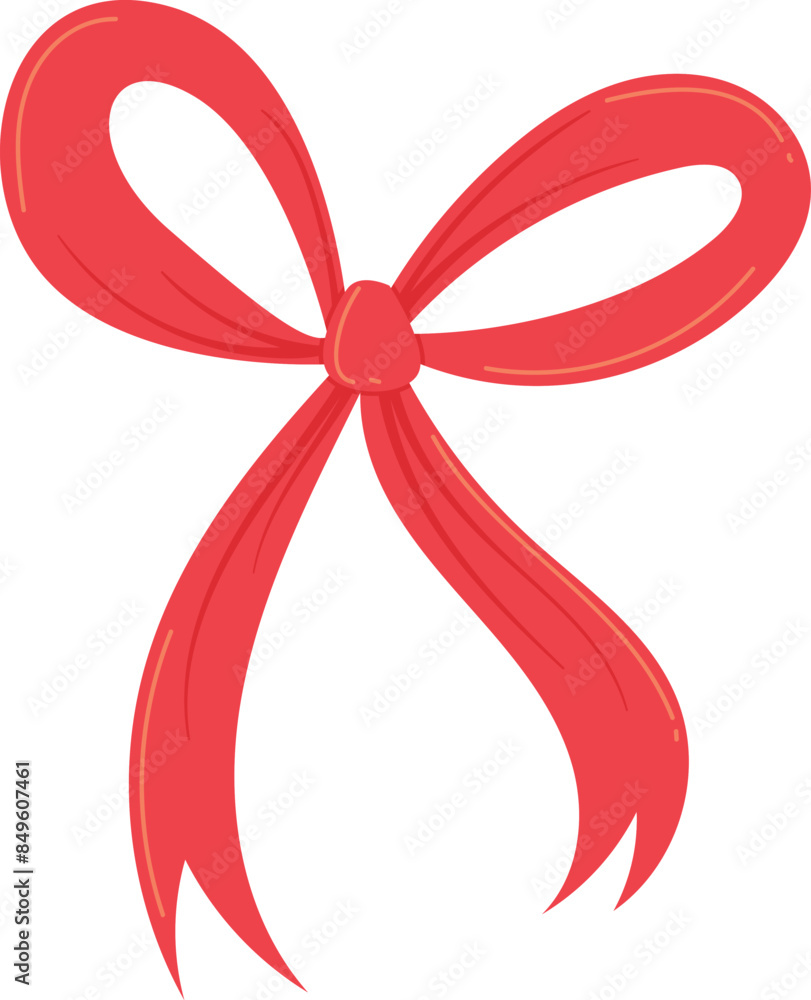 Bright red ribbon bow tied neat looped bow. Perfect, gift wrapping, festive events. Isolated white background simple graphic style, red ribbon elegantly tied into bow. Useful Bright red ribbon bow tied neat looped bow. Perfect, gift wrapping, festive events. Isolated white background simple graphic style, red ribbon elegantly tied into bow. Useful