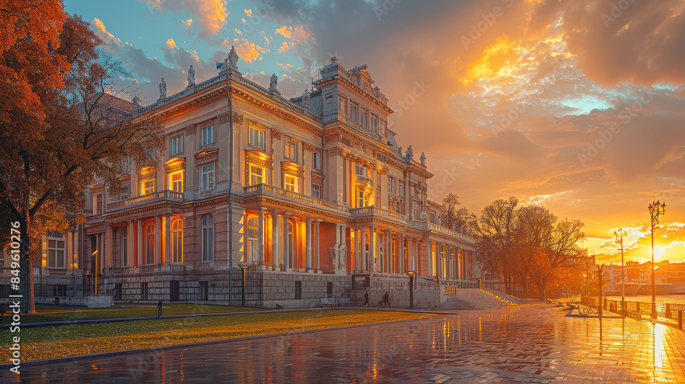 Naklejka premium Capture the grandeur of Belgrade, Serbia created with Generative AI technology