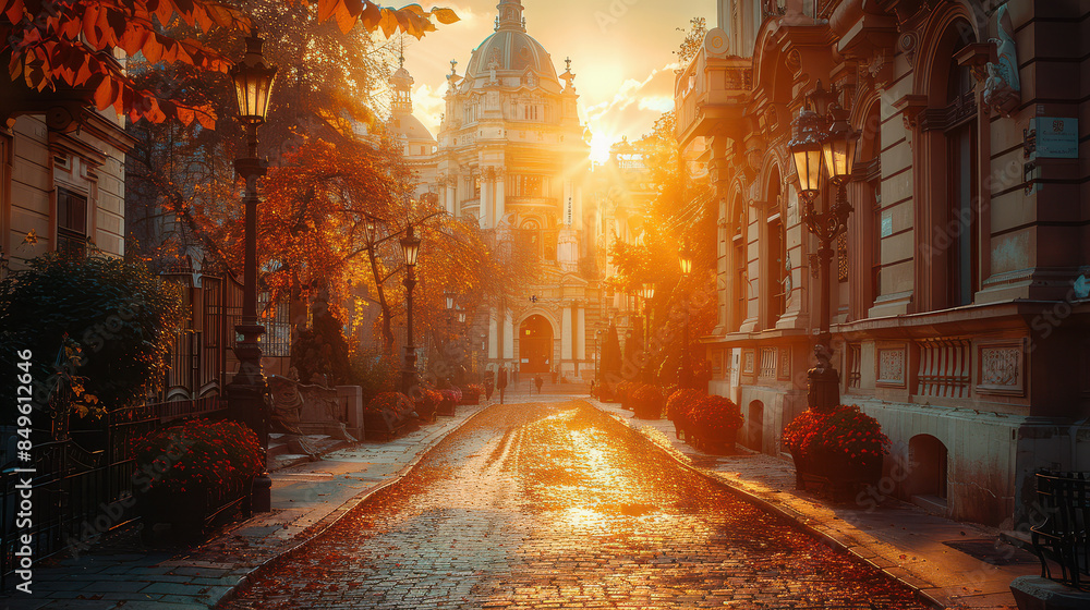 Capture the grandeur of Bucharest, Romania created with Generative AI technology Capture the grandeur of Bucharest, Romania created with Generative AI technology