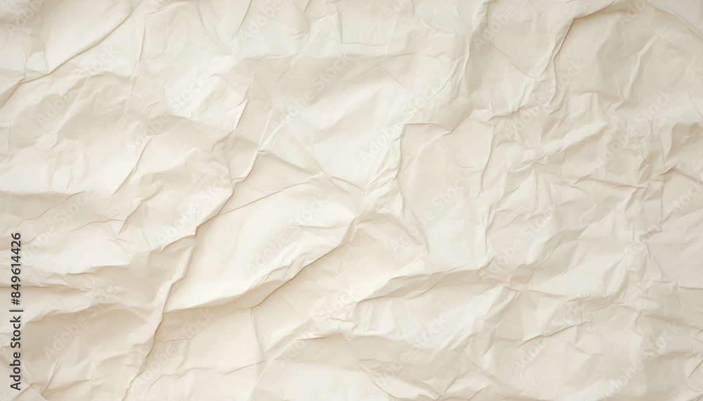 Fototapeta premium crumpled white creme paper