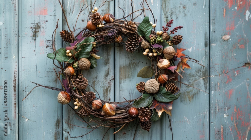 Acorn twig and pinecone wreath Acorn twig and pinecone wreath