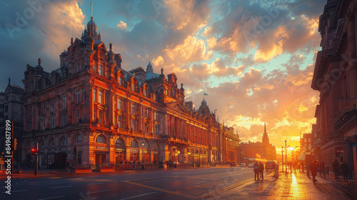 Capture the grandeur of Edinburgh, United Kingdom created with Generative AI technology