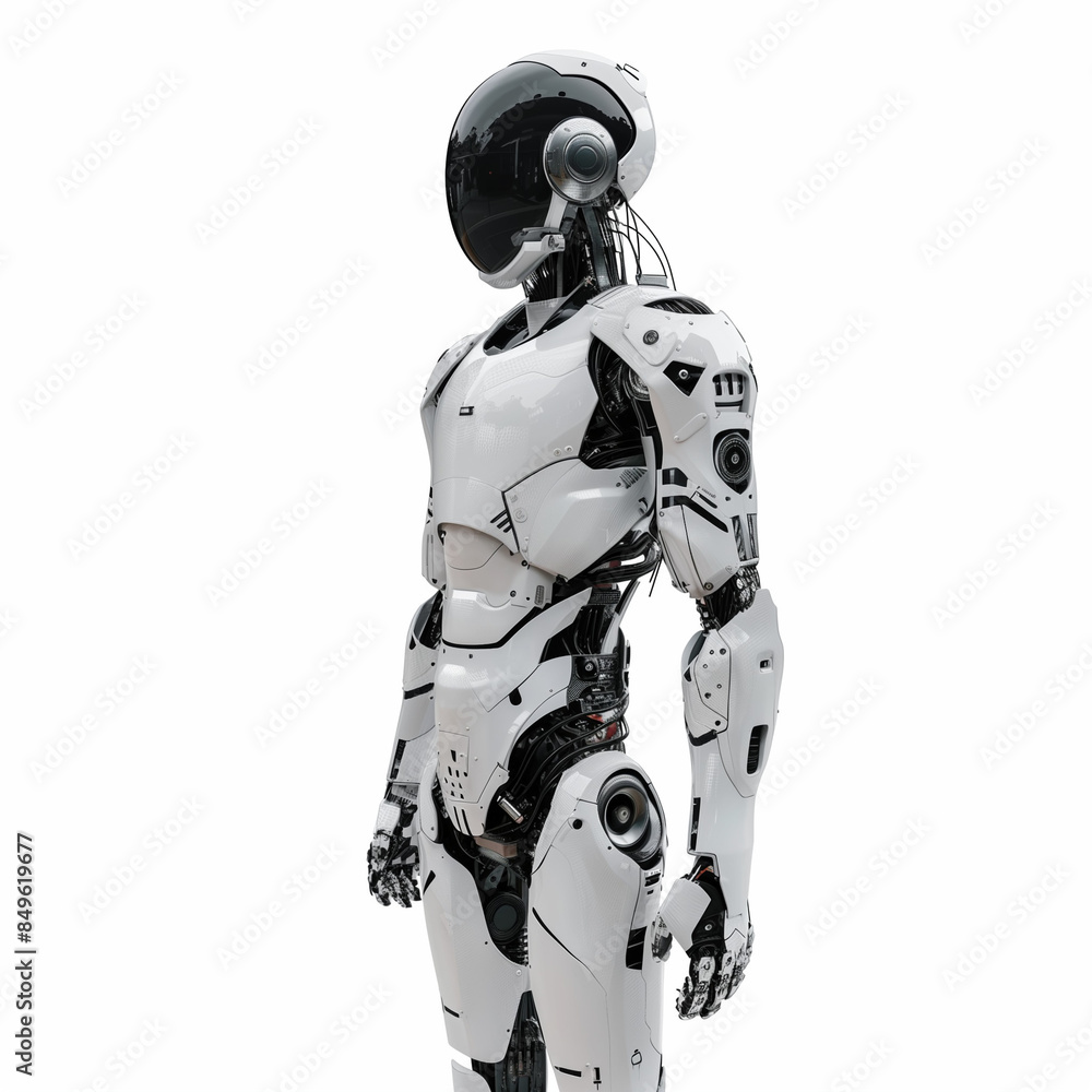 artificial intelligence droid robot isolated on white technology generative ai futuristic artificial intelligence droid robot isolated on white technology generative ai futuristic
