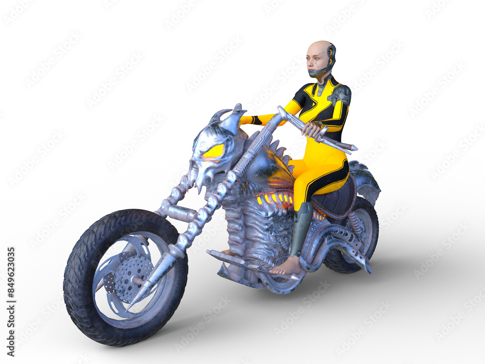 スーパーウーマンライダー　3DCGレンダリング