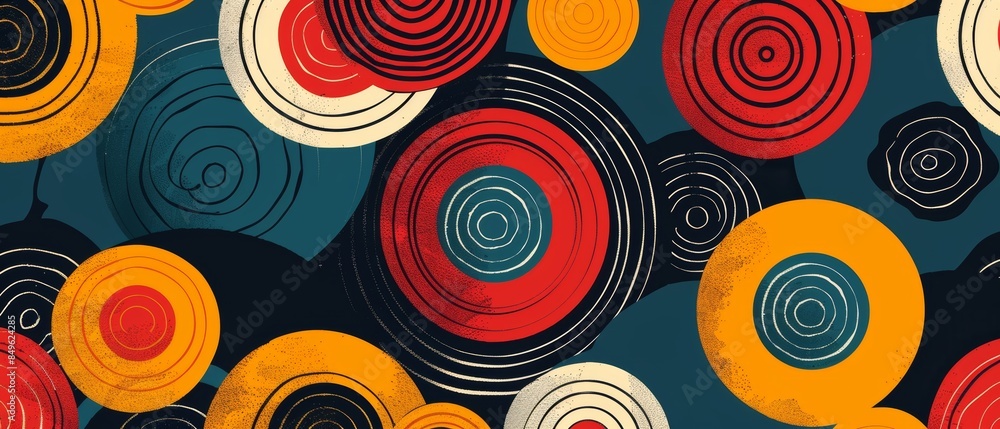 A colorful abstract design with many circles of different sizes and colors A colorful abstract design with many circles of different sizes and colors