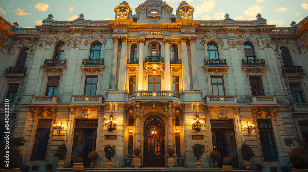 Fototapeta premium Capture the grandeur of Madrid, Spain created with Generative AI technology