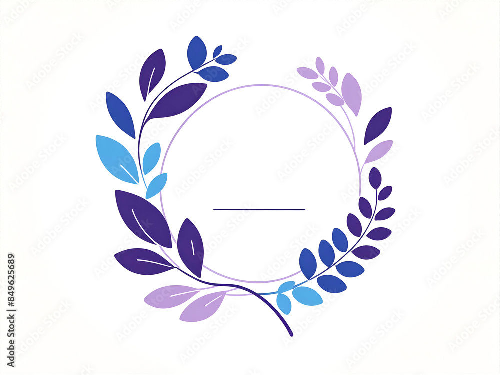 Vector floral design with purple and blue swirls on a white background Vector floral design with purple and blue swirls on a white background
