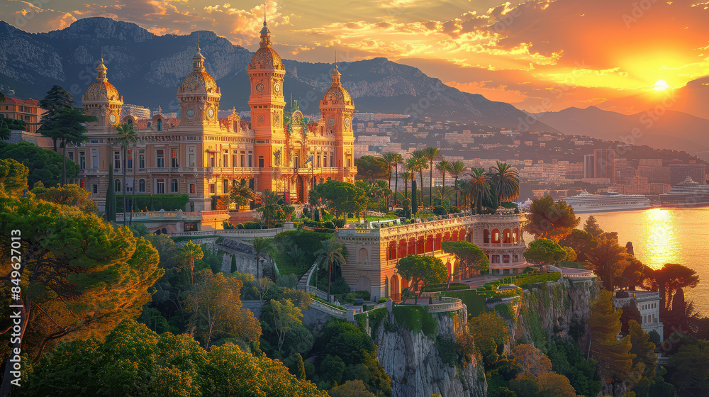 Fototapeta premium Capture the grandeur of Monaco created with Generative AI technology