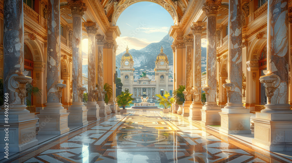 Fototapeta premium Capture the grandeur of Monaco, Monaco created with Generative AI technology