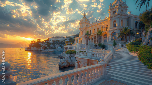 Capture the grandeur of Monaco, Monaco created with Generative AI technology