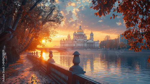 Capture the grandeur of Moscow, Russia created with Generative AI technology