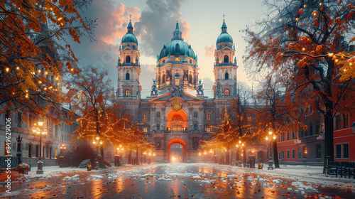 Capture the grandeur of Munich, Germany created with Generative AI technology