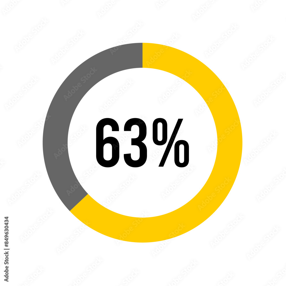 63% percent percentage diagram meter from ready-to-use for web design ...