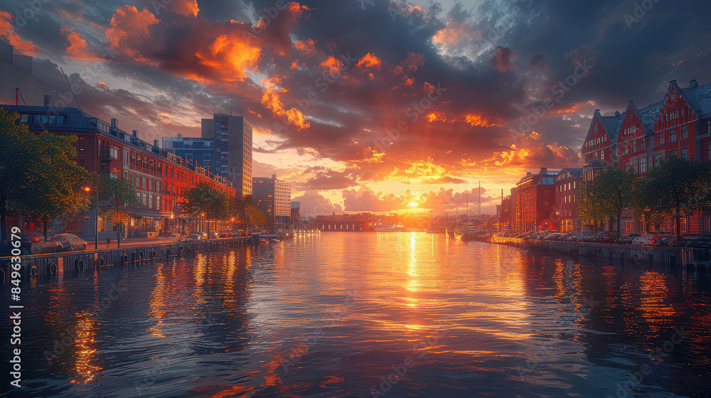 Capture the grandeur of Oslo, Norway created with Generative AI technology Capture the grandeur of Oslo, Norway created with Generative AI technology