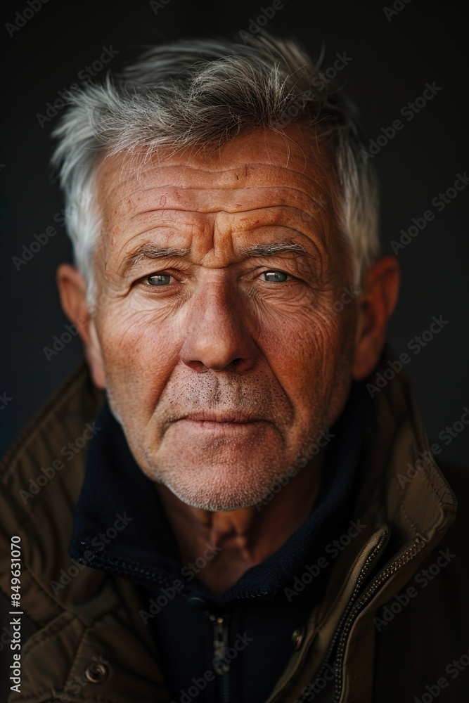 An Aging senior man with grey hair and wrinkles An Aging senior man with grey hair and wrinkles