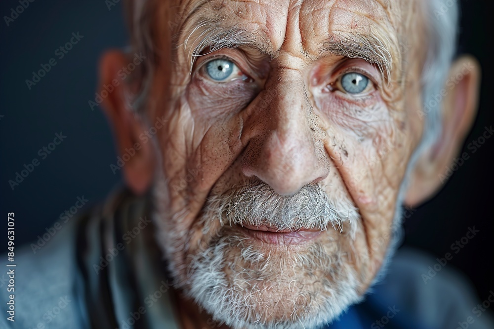 An Aging senior man with grey hair and wrinkles An Aging senior man with grey hair and wrinkles