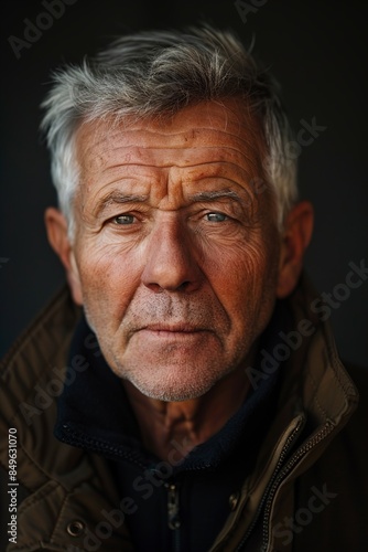 An Aging senior man with grey hair and wrinkles © Jorge Ferreiro