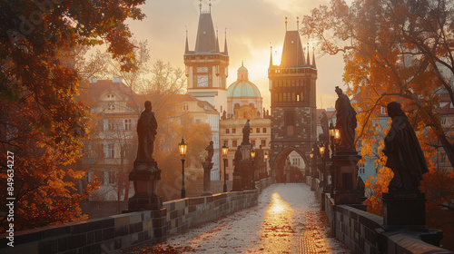 Capture the grandeur of Prague, Czech Republic created with Generative AI technology