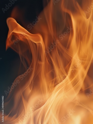 Close-up of fire on black background